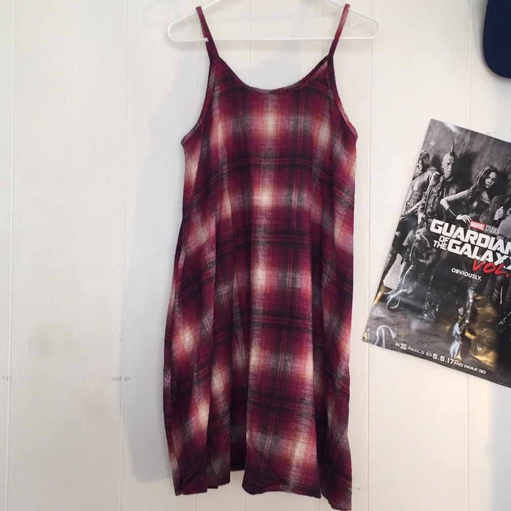 New Addition 1990s Flannel Maternity Dress